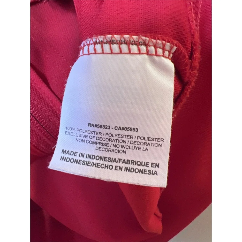 Nike The Athletic Dept Women's Large Red Full Zip Track Jacket White Piping